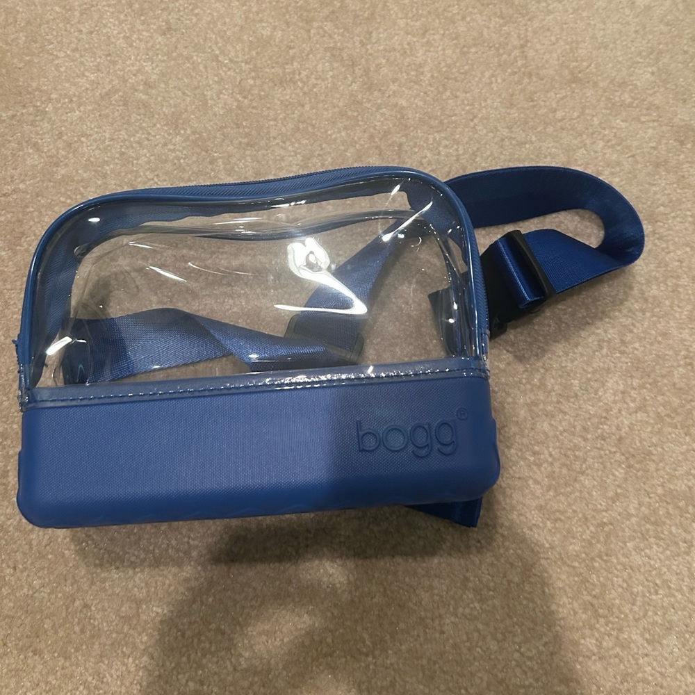 BOGG BAG Transparent and Navy Belt Bag